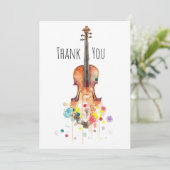 Carte De Remerciements Art numérique de violon aquarelle (Debout devant)