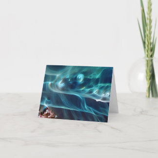 Carte De Remerciements Art numérique pivotant bleu chaîne Sky pour téléch