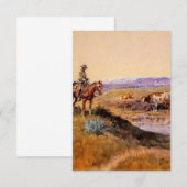 Carte De Remerciements Art occidental de Charles M Russell (Devant / Derrière)