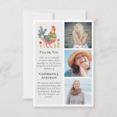 Carte De Remerciements Art populaire Poulet photo Sympathie Funérailles (Devant)