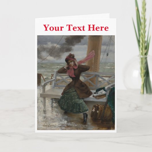 Carte De Remerciements Art vintage français (Devant)