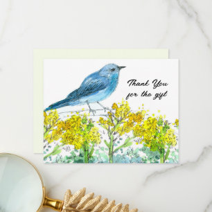 Carte De Remerciements Artemisia Remerciement Pour Cadeau Oiseau Bleu
