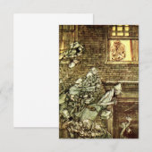 Carte De Remerciements Arthur Rackham - Un Carol de Noël - Fantômes (Devant / Derrière)