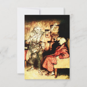 Carte De Remerciements Arthur Rackham - Un Carol de Noël - Scrooge