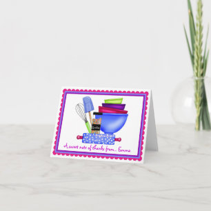 Carte De Remerciements Articles de cuisine Cuisine Cuisine Remerciements 