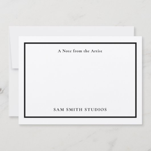 Carte de remerciements Artiste personnalisable (Devant)