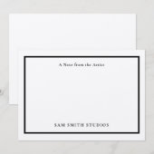 Carte de remerciements Artiste personnalisable (Devant / Derrière)