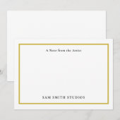 Carte de remerciements Artiste personnalisable (Devant / Derrière)