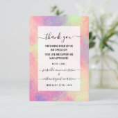 Carte De Remerciements Artsy Abstrait Pink Purple Paint Splate (Debout devant)