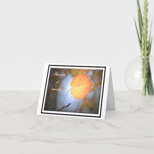 Carte De Remerciements Aspen Thank You Note Card (Devant)