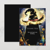Carte De Remerciements Assistant Aquarelle enchantée Anniversaire (Devant / Derrière)