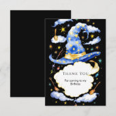 Carte De Remerciements Assistant Magie simple Broom Anniversaire (Devant / Derrière)