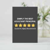 Carte De Remerciements Assistant principal 5 étoiles (Debout devant)