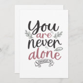 Carte De Remerciements Assurance divine - Joshua 1:9 Christian Design (Devant / Derrière)