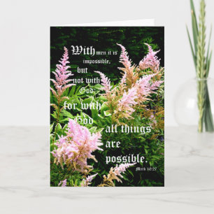 Carte De Remerciements Astilbe avec Mark 10:27