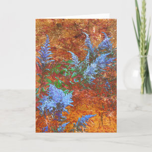 Carte De Remerciements Astilbe Dusty Blue à bord