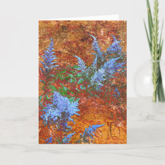 Carte De Remerciements Astilbe Dusty Blue à bord