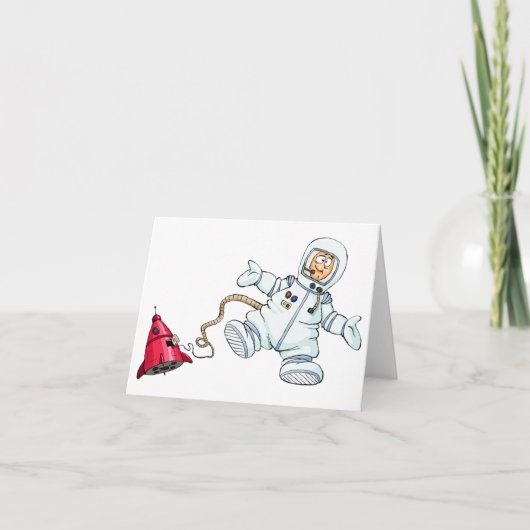 Carte De Remerciements astronaute (Devant)