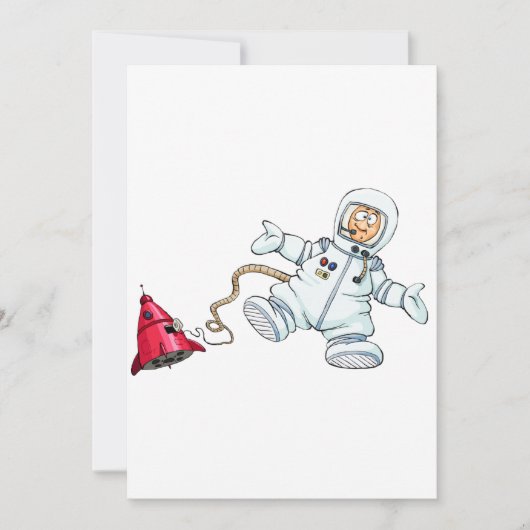 Carte De Remerciements astronaute (Devant)