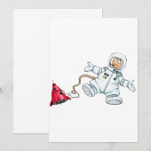 Carte De Remerciements astronaute (Devant / Derrière)