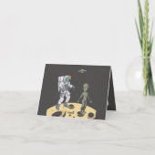 Carte De Remerciements Astronaute et alien (Dos)