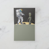Carte De Remerciements Astronaute et extraterrestre (Intérieur)