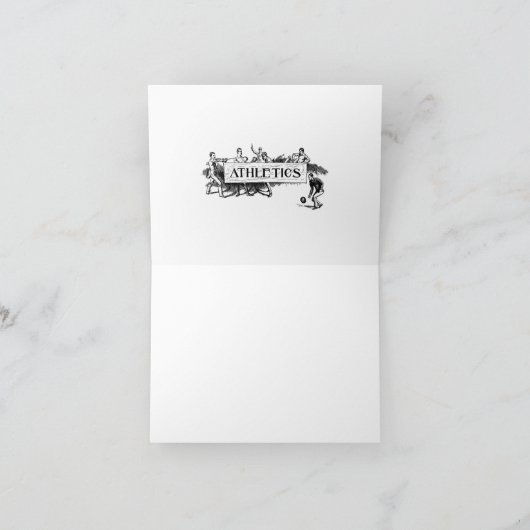 Carte De Remerciements Athlétisme (Intérieur)