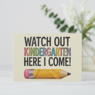 Carte De Remerciements Attention maternelle me voici Retour à l'école 