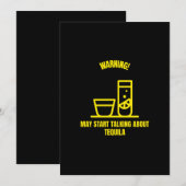 Carte De Remerciements Attention peut commencer à parler de tequila drin  (Devant / Derrière)