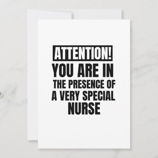 Carte De Remerciements Attention, vous êtes en présence d'un très spécial (Devant)