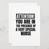 Carte De Remerciements Attention, vous êtes en présence d'un très spécial (Devant / Derrière)