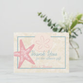 Carte De Remerciements Au bord de la mer Tilted Starfish Custom (Debout devant)