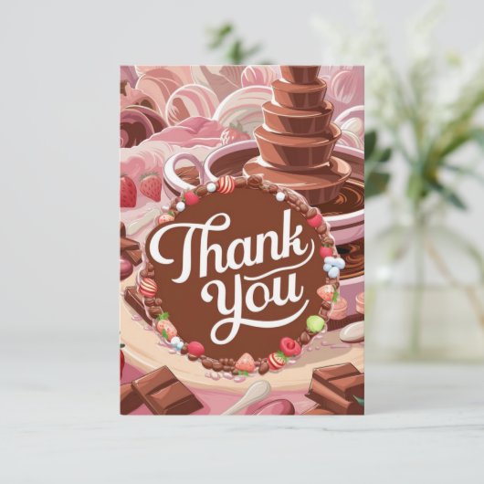 Carte de remerciements au chocolat simple Scoops (Debout devant)