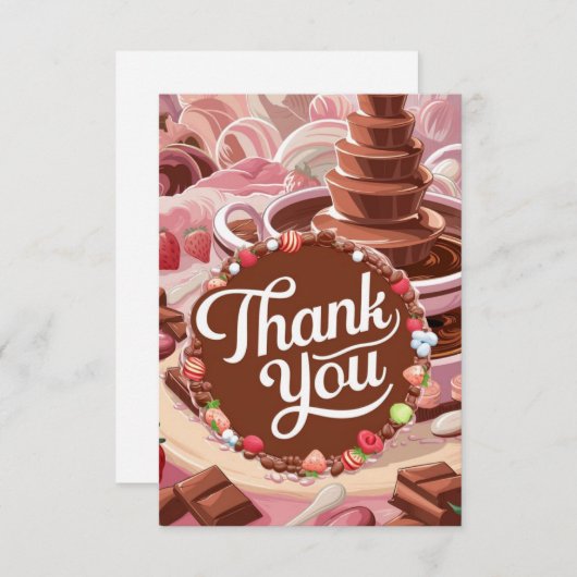 Carte de remerciements au chocolat simple Scoops (Devant / Derrière)