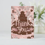 Carte de remerciements au chocolat simple sucré (Debout devant)