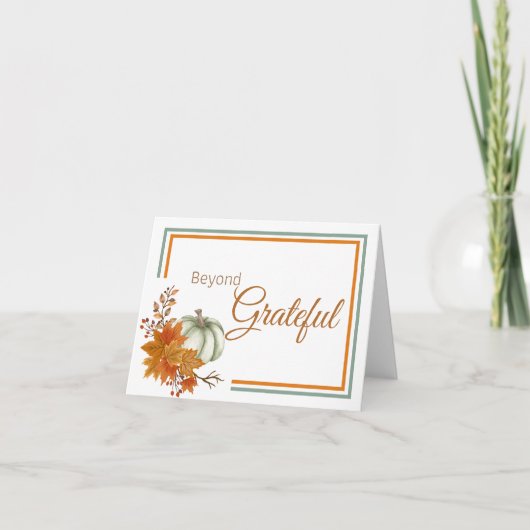 Carte De Remerciements Au-delà de Thankful (Devant)