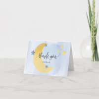 Au-dessus du Baby shower personnalisé bleu lune