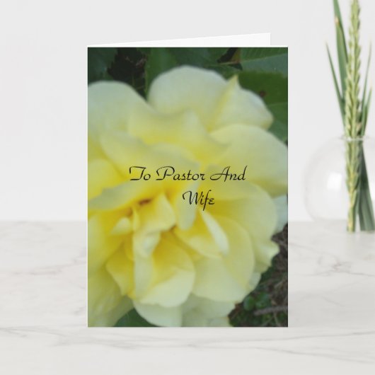 Carte De Remerciements Au pasteur et à la femme (Devant)