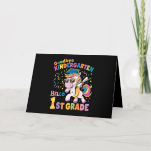 Carte De Remerciements Au revoir maternelle bonjour CE1 licorne