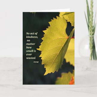 Carte De Remerciements Aucun acte de la gentillesse n'est jamais gaspillé