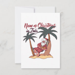 CARTE DE REMERCIEMENTS AUCUN OU NOËL EN JUILLET FUNNY