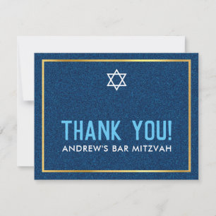Carte De Remerciements Audacieux futés de la BARRE MITZVAH de PHOTO vous