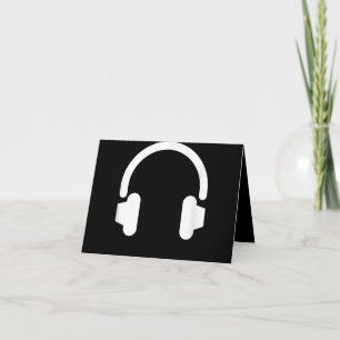 Carte De Remerciements Audio Engineer Audiophile Dj Music Lover casque