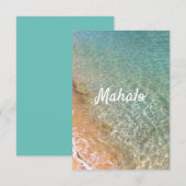 Carte De Remerciements Autocollant Coeur Hawaii Ocean Aloha (Devant / Derrière)