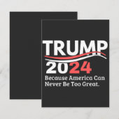 Carte De Remerciements autocollant trump 2024 (Devant / Derrière)