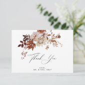 Carte de remerciements automne (Debout devant)