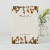 Carte De Remerciements Automne Automne Aquarelle Feuilles de feuillage (Debout devant)