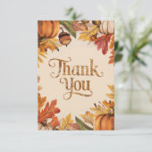 Carte De Remerciements Automne automne joli et rêvé (Debout devant)