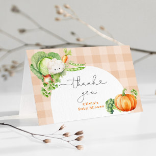 Carte De Remerciements Automne baby shower citrouille cultivé localement