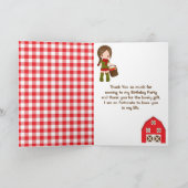 Carte De Remerciements Automne Barnyard Anniversaire Brown Coiffeuse (Intérieur)